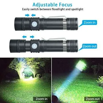 Vnina USB Rechargeable Tactical LED Flashlight for Outdoor Use