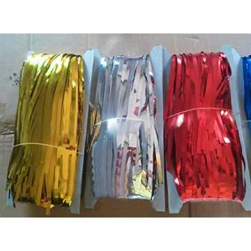 asunflower 9.8Ft Metallic Tinsel Foil Curtains for Parties