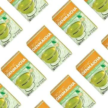 Eden Genmaicha Organic Green Tea, Sencha Green Tea with Roasted Organic Brown Rice, Japanese, 16 Unbleached Manila Tea Bags/Box (3-Pack)