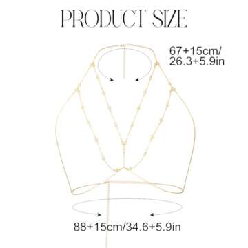 Stylish Asooll Layer Crystal Body Chain for Women