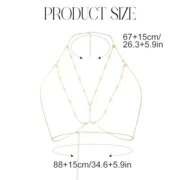 Stylish Asooll Layer Crystal Body Chain for Women