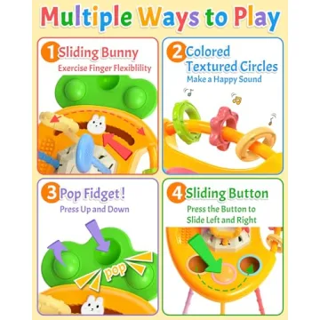 Yetonamr Baby Teething Montessori Toy for 6-36 Months