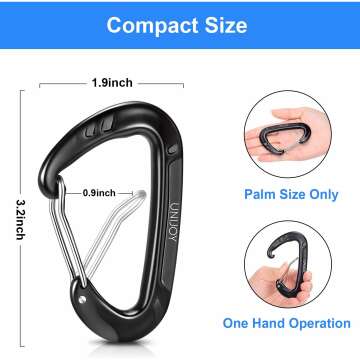 Heavy Duty Carabiner Clips – 12KN & 18KN for Hiking