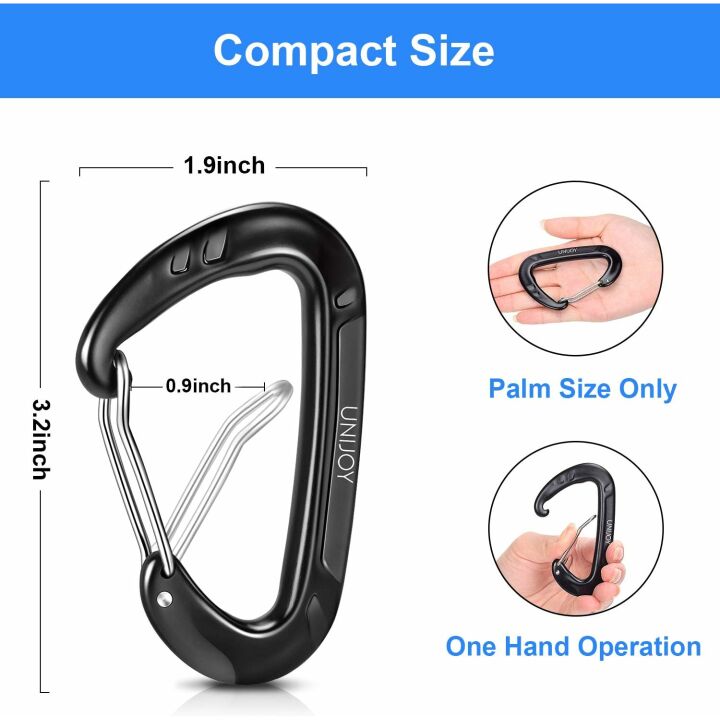 Heavy Duty Carabiner Clips – 12KN & 18KN for Hiking