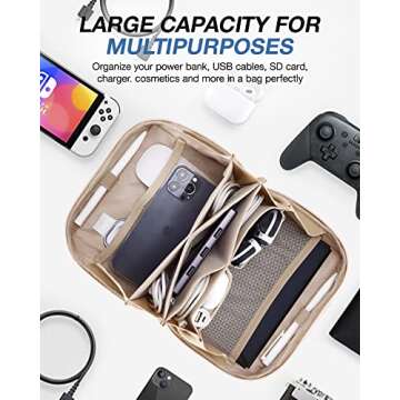BAGSMART Electronics Organizer Pouch, Travel Tech Organizer Bag for Travel Essentials, Cord Organize...