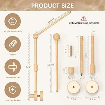 FEISIKE Baby Crib Mobile Arm for Nursery Decor