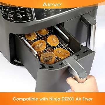 Aieve Upgraded Air Fryer Rack, Multi-Layer Dehydrator Rack Accessories Compatible with Ninja Foodi A...
