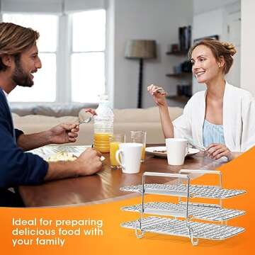 Aieve Upgraded Air Fryer Rack, Multi-Layer Dehydrator Rack Accessories Compatible with Ninja Foodi Air Fryer DZ201