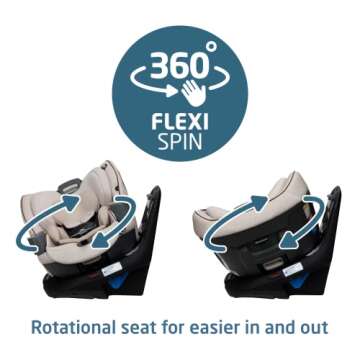 Maxi-Cosi Emme 360 Car Seat: Rotating Car Seat 360, All-in-One Convertible, Car Seat 360 Rotation, S...