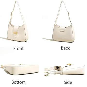 Sanxiner Classic Shoulder Bag,Retro Small Purse,Tote Bag for Women with Zipper Closure (1-Black)