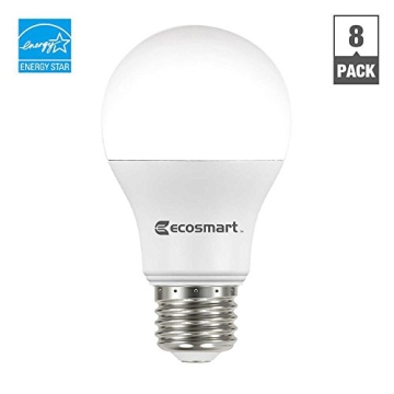 Ecosmart Energy Efficient LED A19 Light Bulbs - 8 Pack
