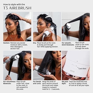 T3 AireBrush One-Step Hair Dryer Brush for Fast Styling