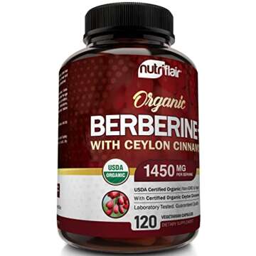NutriFlair Berberine & Ceylon Cinnamon 1450mg, 120 Caps