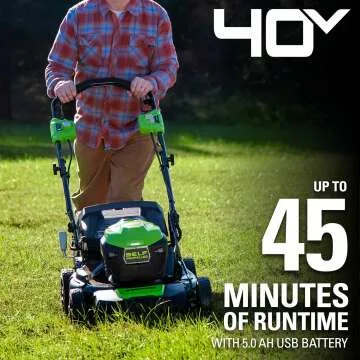 Greenworks 40V 21" Self-Propelled Battery Lawn Mower
