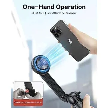 OMOTON Phone Tripod Compatible with MagSafe, 64" Extendable Bigger Magnetic Selfie Stick Tripod with...