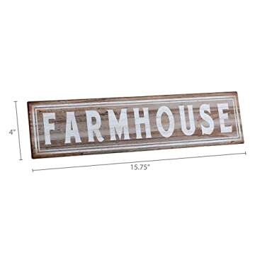 Barnyard Designs Retro Vintage Metal Tin Bar Sign, Decorative Wall Art Signage, Primitive Farmhouse Country Kitchen Home Décor (Farmhouse)