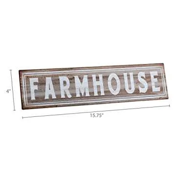 Barnyard Designs Retro Vintage Metal Tin Bar Sign, Decorative Wall Art Signage, Primitive Farmhouse Country Kitchen Home Décor (Farmhouse)