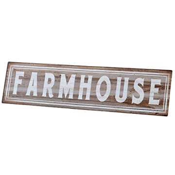 Barnyard Designs Retro Vintage Metal Tin Bar Sign, Decorative Wall Art Signage, Primitive Farmhouse Country Kitchen Home Décor (Farmhouse)