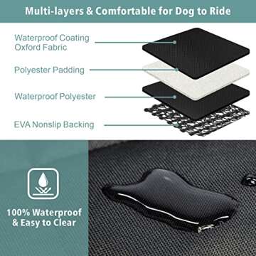 F-color Dog Car Hammock - Waterproof Pet Seat Cover