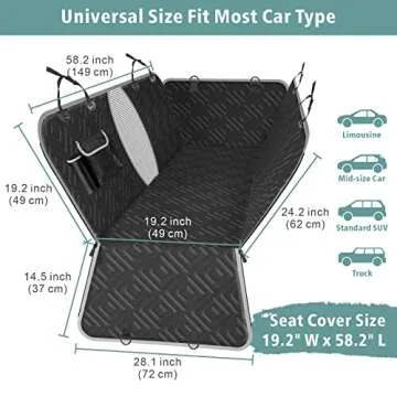 F-color Dog Car Hammock - Waterproof Pet Seat Cover