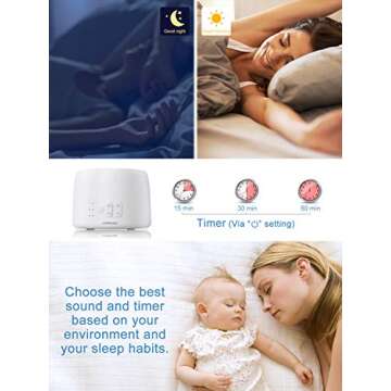 White Noise Machine, Conor High Fidelity Sound Machine for Sleeping, Baby, Office Privacy - with 24 ...