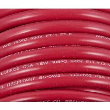 Ancor 112502 Tinned Copper Wire, 6 AWG (13mm2), Red - 25ft
