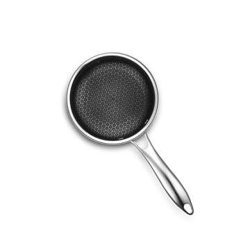 HexClad Hybrid Nonstick 1-Quart Saucepan with Tempered Glass Lid, Stay-Cool Handle, Dishwasher Safe, Induction Ready, Compatible with All Cooktops