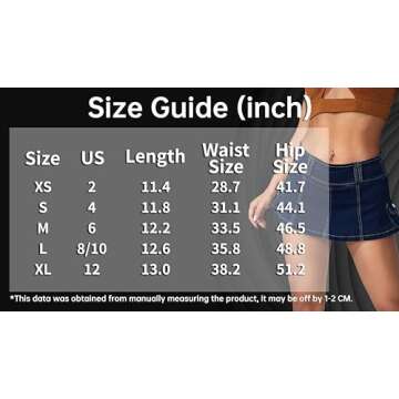 Floerns A Line Flare Denim Mini Skirt for Women