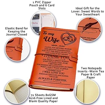 Romantic Leather Journal for Writing & Reflection