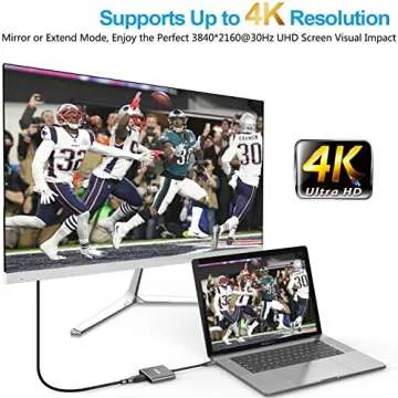 Tuwejia USB C to HDMI Multiport Adapter for 4K and USB Data