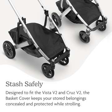 UPPAbaby Basket Cover for Cruz V2 Stroller - Protects and Conceals Belongings - Easy Attachment and Access - Water-Resistant Material
