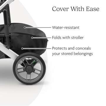 UPPAbaby Basket Cover for Cruz V2 Stroller - Protects and Conceals Belongings - Easy Attachment and Access - Water-Resistant Material