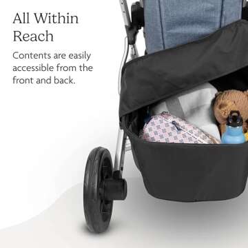 UPPAbaby Basket Cover for Cruz V2 Stroller - Protects and Conceals Belongings - Easy Attachment and Access - Water-Resistant Material