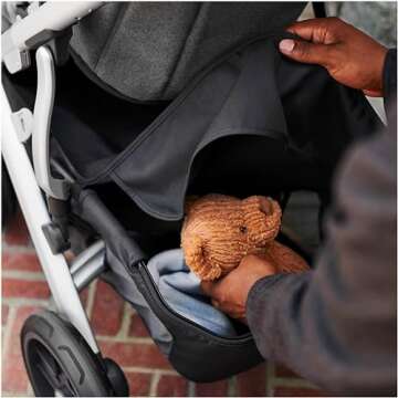 UPPAbaby Basket Cover for Cruz V2 Stroller - Protects and Conceals Belongings - Easy Attachment and Access - Water-Resistant Material