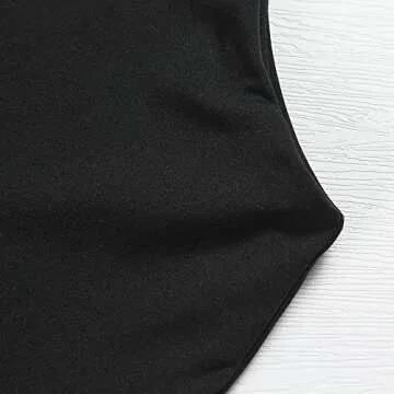 Artfish High Neck Stretchy Fitted Crop Tank Top