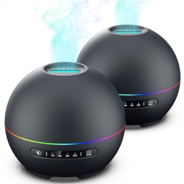 THIMONES 2 Pack Essential Oil Diffusers 200ml Aromatherapy Humidifier