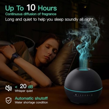 THIMONES 2 Pack Essential Oil Diffusers 200ml Aromatherapy Humidifier