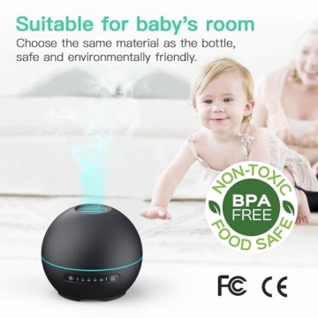 THIMONES 2 Pack Essential Oil Diffusers 200ml Aromatherapy Humidifier