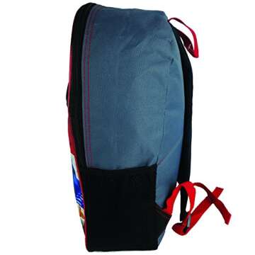 Warner Brothers Boys' Batman Vs. Superman Backpack Bundle, GREY/BLACK, 16" X 12" X 5"