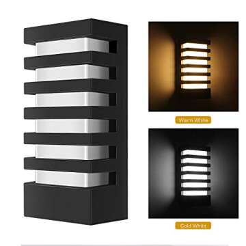 LemonBest 15W LED Wall Sconce for Indoor & Outdoor Lighting