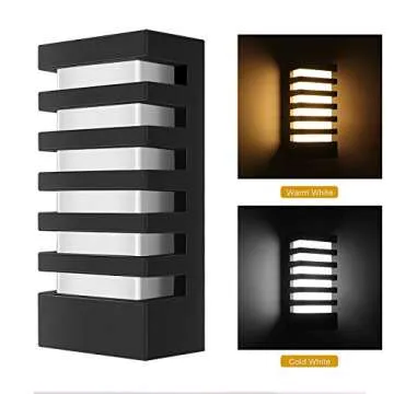 LemonBest 15W LED Wall Sconce for Indoor & Outdoor Lighting