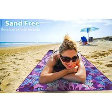 2 Pack Oversized Microfiber Beach Towels for Travel