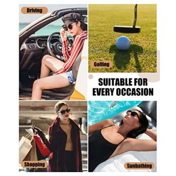 DUCO Retro Aviator Sunglasses for Women - Stylish & Polarized