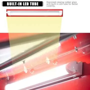 Parts-Diyer 60 Gallon Air Sandblasting Cabinet ，60-125PSI Sand Blaster Cabinet Kit Large Steel Sandblast Cabinet with Sandblaster Gun 4 Ceramic Nozzles for Stain, Rust Removal, Paint