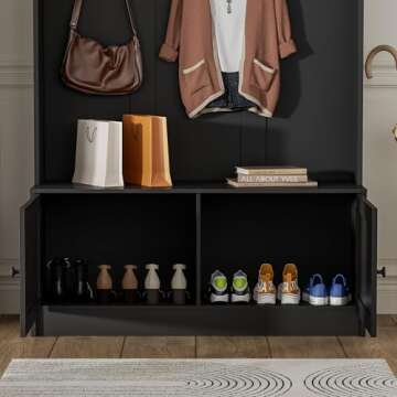 MHOM Stylish Hall Tree with Storage for Entryway