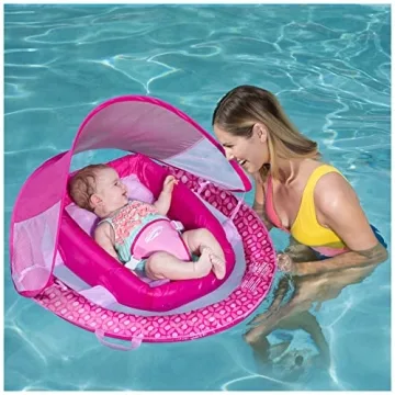 SwimWays Infant Baby Spring Float with Sun Canopy