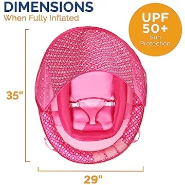 SwimWays Infant Baby Spring Float with Sun Canopy