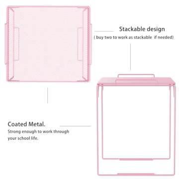 Svartur Pink Locker Shelf Kit with Mirror & Cup Accessories