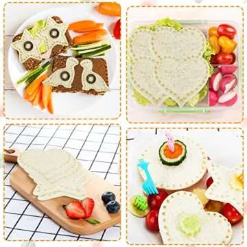 30 PCS Sandwich Shape Cutters for Fun Kids Lunches