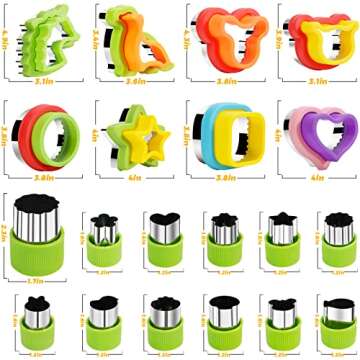 30 PCS Sandwich Shape Cutters for Fun Kids Lunches
